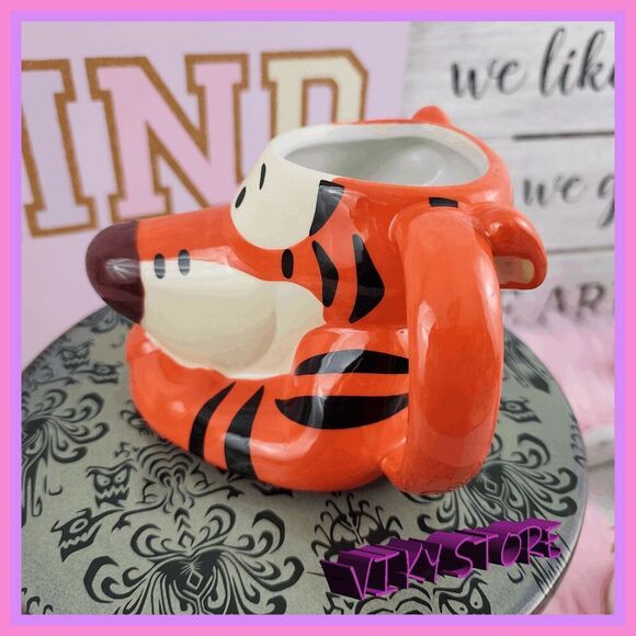💕 NWT Tigger Multicolor 14 oz Coffee Mug Disney Cheerful Cup #7207 💕 - Picture 4 of 5